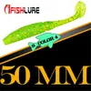 Small T Tail Soft Grubs Bait 5cm 1g 15cm/lot Colorful Realistic artificial Worms fishing Lure