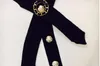 Nouveau printemps automne mode femmes élégant noir blanc bloc de couleur arc col boutons de perles chandail tricoté et jupe longue plissée robe costume