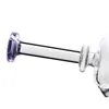 Purple unique design hookah bubbler 5.5" tall bong small glass bongs with flower bowl perc water pipe dab rig with 14 mm joint