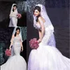 Abiti da sposa a sirena con perline Dubai 2019 Abiti da sposa senza spalline sexy primavera estate Abiti da sposa su misura