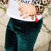 Baby Girls Gold Velvet Pants Ins Leggings Children Trousers 2018 Nya Fashion Tights Kids Boutique Clothing C36471235205