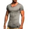 Camisetas para hombre Moda 2017 Verano Slim Fitness Camiseta Homme Culturismo Crossfit camiseta 3XL Tallas grandes Camiseta de compresión