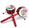 Baby Kids Cartoon Plastic Chinese Traditionele Rammelaar Drum Spin Fun Toys Hand Bell Music Toys