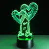 décorations de mariage je t'aime lampe LED 3D veilleuse lampe de table de bureau lampe d'illusion 3D visualisation veilleuse alimentée par USB 3250326