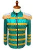 Men Green Sequins Jacket Slim Coat High-end Outerwear Clothing Prom Host Costume Nightclub Bar Male Singer Chorus Performance Stage Outfit