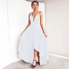 Abiye Yeni Maxi Elbiseler Kadın Mizaç Geri Kayış Uzun Akşam Elbise Maxi Dressse Derin V yaka Parti Elbise Backless Sling Etek