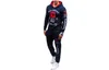 Мужская одежда Спортивные костюмы Спортивные толстовки Брюки для бега с капюшоном Пуловеры с буквенным принтом Повседневные длинные брюки 2 шт. Комплекты одежды Suit329w