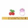 PandaHall 100pcs/box Cute Children's Day Jewelry Plastic Kids Ring Girl Resin Rings Mixed Style Animal Fruit Gift Present