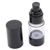 1Pc Plastique Portable Airless Bouteille Cosmétique Traitement Pompe Voyage Vide Conteneur Parfum Noir Cap