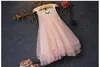 Retail Baby Girl Lace Tulle Princess Dress Kids Pärlade spets Gace Dresses Girls Sleeveless Vest Dress Lovely Children Lace Net Yar5382040