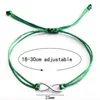 20 stks/partij Chinese Knoop String Infinity symbool Geluk Rode Koord Verstelbare Armband DIY