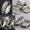 36PCS Natural Shellfish Abalone Shell Inlay 316L Stainless Steel Quality Rings 6mm Width Retro Wedding Engagement Pupular Ring Wholesale lot