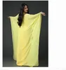Abaya Dubai Islamitische Kaftan Chiffon Kristal Arabische Avondjurken Lange Mouwen Kralen Prom Jurken Partij Jassen Custom Made HY4212