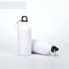 Garrafas de água em branco para sublimação de aço inoxidável ao ar livre esportes garrafa Impressão de transferência térmica DIY capacidade de presentes personalizados: 600ML