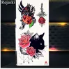 Purple Rose Sieraden Water Transfer Tattoo Stickers Vrouwen Body Borst Art Tijdelijke Tattoo Meisje Taille Armband Flash Tatoos Bloem