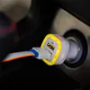 5V 2.1A Podwójne porty USB LED Lekka ładowarka samochodowa Adapter uniwersalny adapter ładujący dla iPhone'a Samsung S10 S11 Note10 Telefon komórkowy