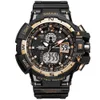 Sport G Klockor Armé Mäns Armbandsur Led Quartz Watch Digtial Dual Time Män Klocka 1376c Reloj Hombre Sport Watch Army