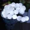 Strings Petite boule blanche guirlande solaire lumière 30 LED étanche énergie solaire guirlandes lumineuses pour fête, jardins, extérieur, décorations de vacances (Mult