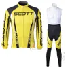 Scott Team Rowerze Długie Rękawy Jersey Spodnie Zestawy Ropa Ciclismo Szybki Suchy Rower MTB Ubrania Moda Sportswear U92314