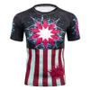 Venta al por mayor-3d Impresiones completas Camisetas Camisa de compresión para hombre Capa base Entrenamiento de manga corta Fitness MMA Body Building Tops Camiseta Rashguard