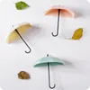 3PCS Creative parasol w kształcie haczyka za darmo gwóźdź pojedyncze haki ścienne małe dekoracyjne dekoracje do domu haczyk do włosów Klucz do włosów uchwyt