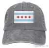 pzx Berretto da baseball per uomo donna Chicago Flag Men039s berretto jeans regolabile in cotone cappello multicolore opzionale1358692
