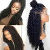 8A 360 Renda Band Wig frontal Kinky Curly Curly Brazilian Remy Cabelo Humano Completo Redonda Frontais Perucas 130% Densidade Dídeta1