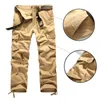 Camouflage pants Men Cargo Pants Military Army Pant 100% Cotton Khaki/Green/Brown/Black Big Size 30-44 men's Long trousers 2018