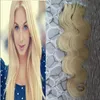 Vierge brésilienne corps vague peau trame bande sur la peau Extension de cheveux 40 pièces 7a Blonde bande Extensions de cheveux bande humaine cheveux