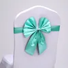 Stol Sashes Bow No Need Tie Elastic Chair Band Chair Decoration Bands Stretch Stol Sash For Wedding Banket Födelsedagsutvecklingsfest