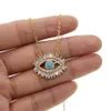 Mal Eye colares de ouro olhos azuis jóias simples mulheres meninas gota drop frete cor deinty cz cristal colar menina senhora presente