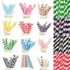 Colorful Drinking Paper Straws Disposable Fast Degradable Multi color Eco-friendly Juice Straws for Summer Wedding Party