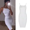 Vestidos de fiesta sexis para mujer, vestido ceñido liso de verano con cuello oblicuo, vestido ajustado hasta la rodilla para mujer