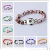 18mm snap button Natural Stone Beads bracelet and bangles fit ginger snap jewelry diy making