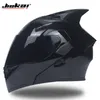 Jiekai 902 Motosiklet Kaskları Çift Vizör Modüler Flip Up Kask Nokta Onaylı Tam Yüz Casque Moto Yarış Motocross Kask