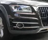 Frente carro de aço inoxidável de alta qualidade 4pcs tampa decoração luz de nevoeiro para Audi Q5 além 2017-2018