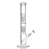 15.7" bongs twee lagen acht arm boom dubbele perc waterpijp waterpijp prachtige zware bong pijpen