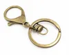 5pcslot 30mm Key Ring Long 70mm Popular classic 6 Colors Plated lobster clasp key hook chain jewelry making for keychain8976916