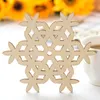 Wood coaster kitchen christmas placemat table mat decorations for home cup drink mug tea coffee drink snowflake pad