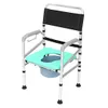 Aluminum Alloy Elders Patient Commode Chair Potty Chair Folding Anti-slip Toilet Bathroom Chair Elderly non-slip folding