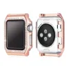 Bling Crystal Diamonds Watch Cover Case 38mm 42 mm Serie 3 Serie 2 1 Hard Plastic Protective Frame Band