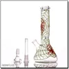 Hookahs Luminous beaker bong glass 3 types bongs with downstem oil rig dab water pipe tall 10'' small gift Free Shipping