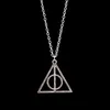 100pcs book The Deathly Hallows Necklace Antique Silver Bronze Gold Deathly Hallows Pendants Fashion Jewelry Best Selling6477054