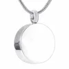 En acier inoxydable Bible Seigneurs Prière Croix Urn Pendentif Collier Silver Ronde Cremation Bijoux avec kit de remplissage