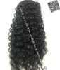 Ludzkie włosy Ponytail Europejskiej Kinky Curly Hair Extensions 120gram Wrap wokół klipu w kucyk ogonie Remy włosy 10-22 cali