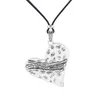 1pcs Antique Silver Large Abstract Charms Heart Pendant Collar Black Faux Suede Leather Rope Chain Necklace Jewelry