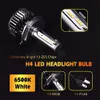 黙示録ヘッドライト電球H4変換キットHi-Lo Beam Auto Headlamp Carヘッドライト72W 6500K 8000LM超明るい白Zesチップ