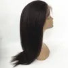 Yaki Straight Human Hair Wig 4x4 Lace Closure Kinky coily front Wigs For Black Women 130%density