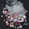 Caliente Super Glitter ss3-ss50 Cristal AB parte posterior plana sin HotFix Rhinestone 3D cristal Nail Art Rhinestones mezcla tamaños decoraciones