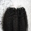 Grof Yaki Haar 100% Remy Human Micro Link Menselijk Hair Extensions 200g Kinky Straight Braziliaanse Remy Virgin Micro Loop Menselijk Hair Extensions